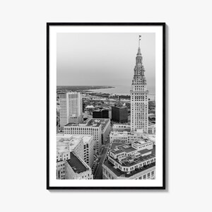 Cleveland Poster Fotodruck Nr. 1, Cleveland Schwarzweiß Kunst, Cleveland Wall Photography, Cleveland Travel, Cleveland Map Poster