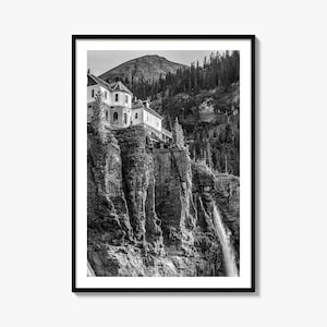 Telluride Photo Poster Print No 2, Telluride Black and White Art, Telluride Photography, Telluride Travel, Telluride Map Poster