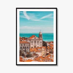 Lisbon Colorful Poster Print No 1, Lisbon Photo Wall Art, Lisbon Wall Decor, Lisbon Travel Print, Lisbon Street Map Poster, City Map
