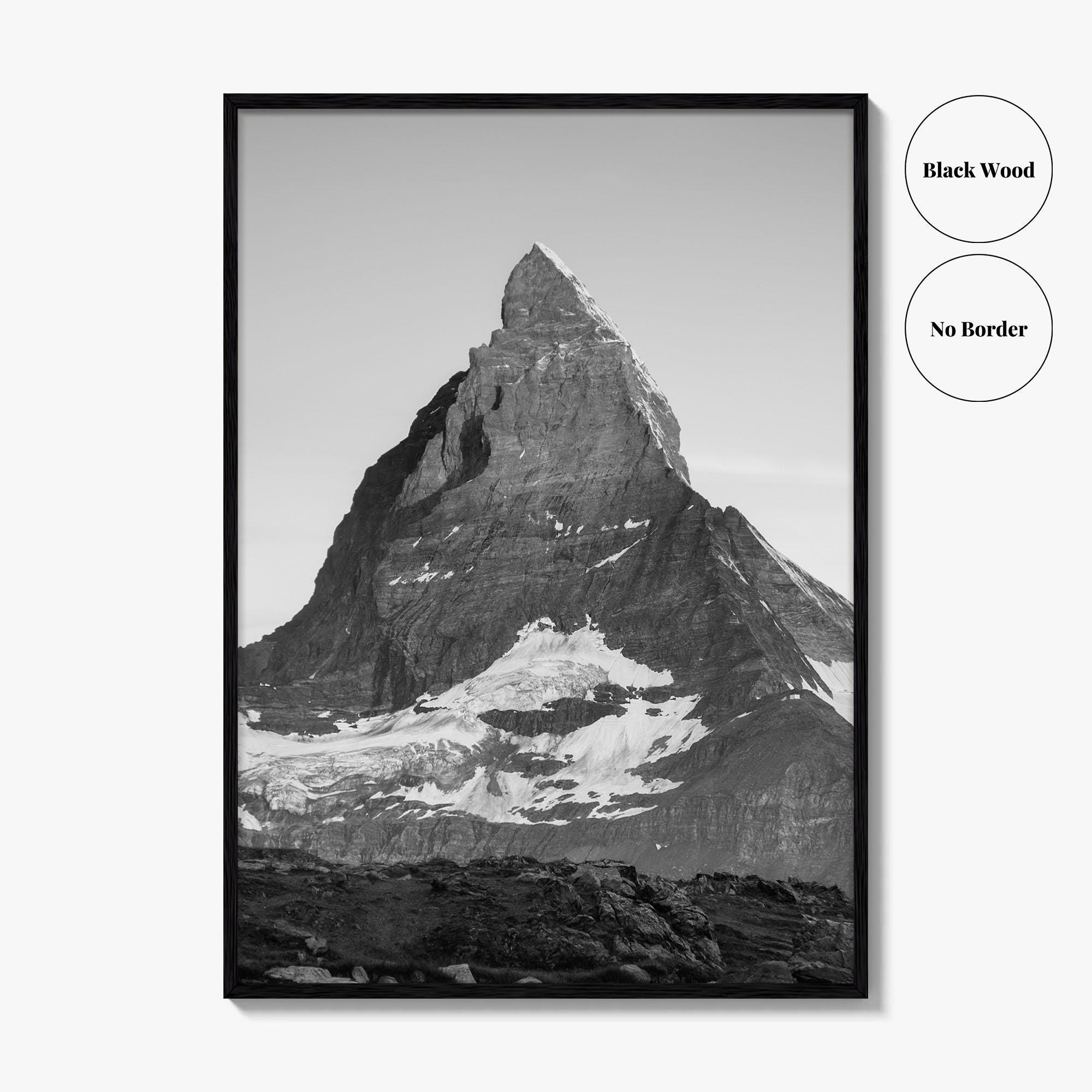 Matterhorn Black and White Fine Art Photo Print, Zermatt, Swiss