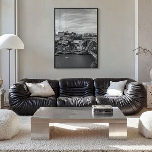 Porto Skyline schwarz weiss Fine Art Foto, der Douro Fluss Portugal Poster Bild 14