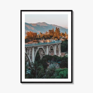 Pasadena Fine Art Photo Print, Colorado Street Bridge, California Wall Decor Poster, Los Angeles