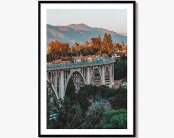 Pasadena Fine Art Photo Print, Colorado Street Bridge, California Wall Decor Poster, Los Angeles