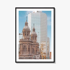 Santiago De Chile Colorful Poster Print No 2, Santiago De Chile Photo Art, Decor, Travel Print, Street Map Poster, City Map