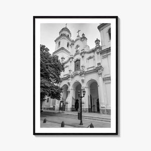 Póster fotográfico de Buenos Aires n.º 3, arte mural en blanco y negro de Buenos Aires, fotografía mural de Buenos Aires, viajes, póster de mapa