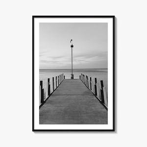 Lake Erie Black and White Fine Art Photo Print, Great Lakes Ohio Poster