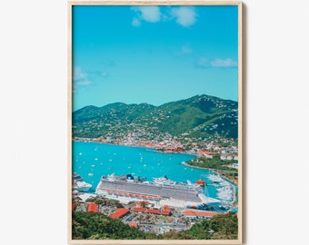 Saint Thomas Colorful Poster Print No 1, Saint Thomas Photo Art, Saint Thomas Decor, Travel Print, Saint Thomas Street Map Poster, City Map