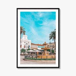 Merida Bunt Poster Drucken, Mérida Foto Wandkunst, Merida Wand-Dekor, Merida Reise-Druck, Merida Straßenkarte Poster, Stadt Karte