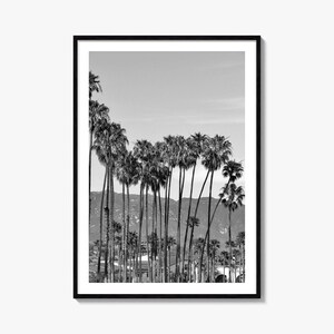 Santa Barbara Foto Poster Druck Nr. 2, Santa Barbara Schwarz weiß Kunst, Santa Barbara Wall Fotografie, Reise, Karte Poster