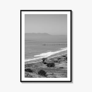 Pacifica Schwarz Weiß Fine Art Photo Print, Mori Point Kalifornien Poster USA