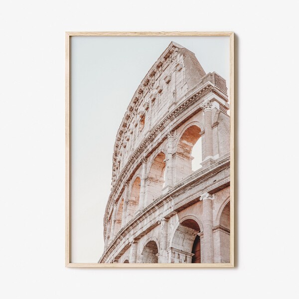 Kolosseum Bunt Poster Druck, Colosseum Foto Wandkunst, Wand Kunst Boho Dekor, Fotografie Poster Druck, Bunte Wandkunst