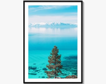 Lake Tahoe Fine Art Photo Print, Panorama, California, Sierra Nevada, USA, Poster