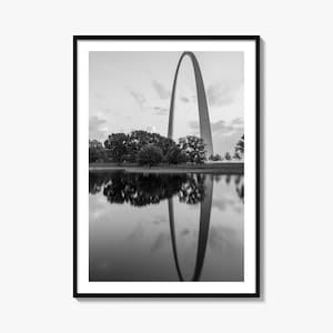 St Louis Foto Poster Druck Nr. 2, St. Louis Schwarzweiß Kunst, St. Louis Wand Fotografie, St. Louis Reise, St. Louis Karte Poster