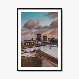 Dayton Colorful Poster Print, Dayton Photo Wall Art, Dayton Wall Decor, Dayton Travel Print, Dayton Street Map Poster, City Map