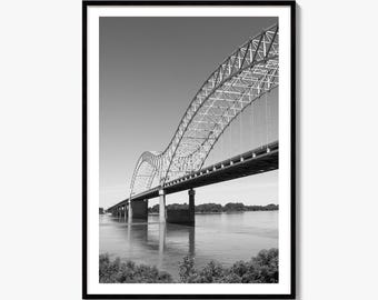 Memphis Black and White Fine Art Photo Print, Tennessee Poster Wall Decor