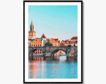 Prague Fine Art Photo Print, Praha, Charles Bridge, Old Town, Czech Republic Poster
