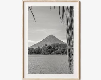 Nicaragua Photo Poster Print, Nicaragua Black and White Wall Art, Nicaragua Photography, Nicaragua Travel, Nicaragua Map Poster