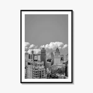 Detroit Photo Poster Print No 2, Detroit Black and White Wall Art, Detroit Wall Photography, Detroit Travel, Detroit Map Poster