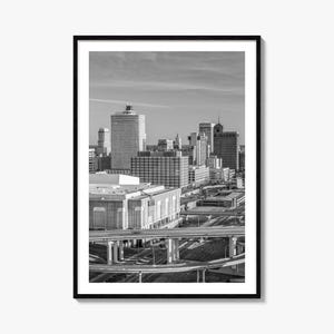 Memphis Foto Poster Druck Nr. 1, Memphis Schwarz und Weiß Wandkunst, Memphis Wand Fotografie, Memphis Reise, Memphis Karte Poster