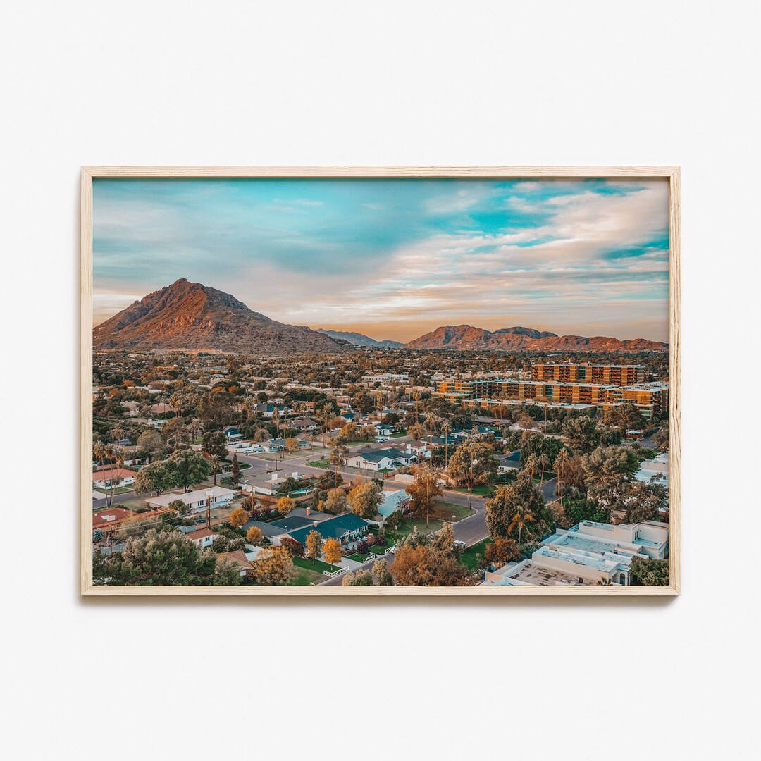 Scottsdale Colorful Poster Print Horizontal, Scottsdale Photo Wall Art