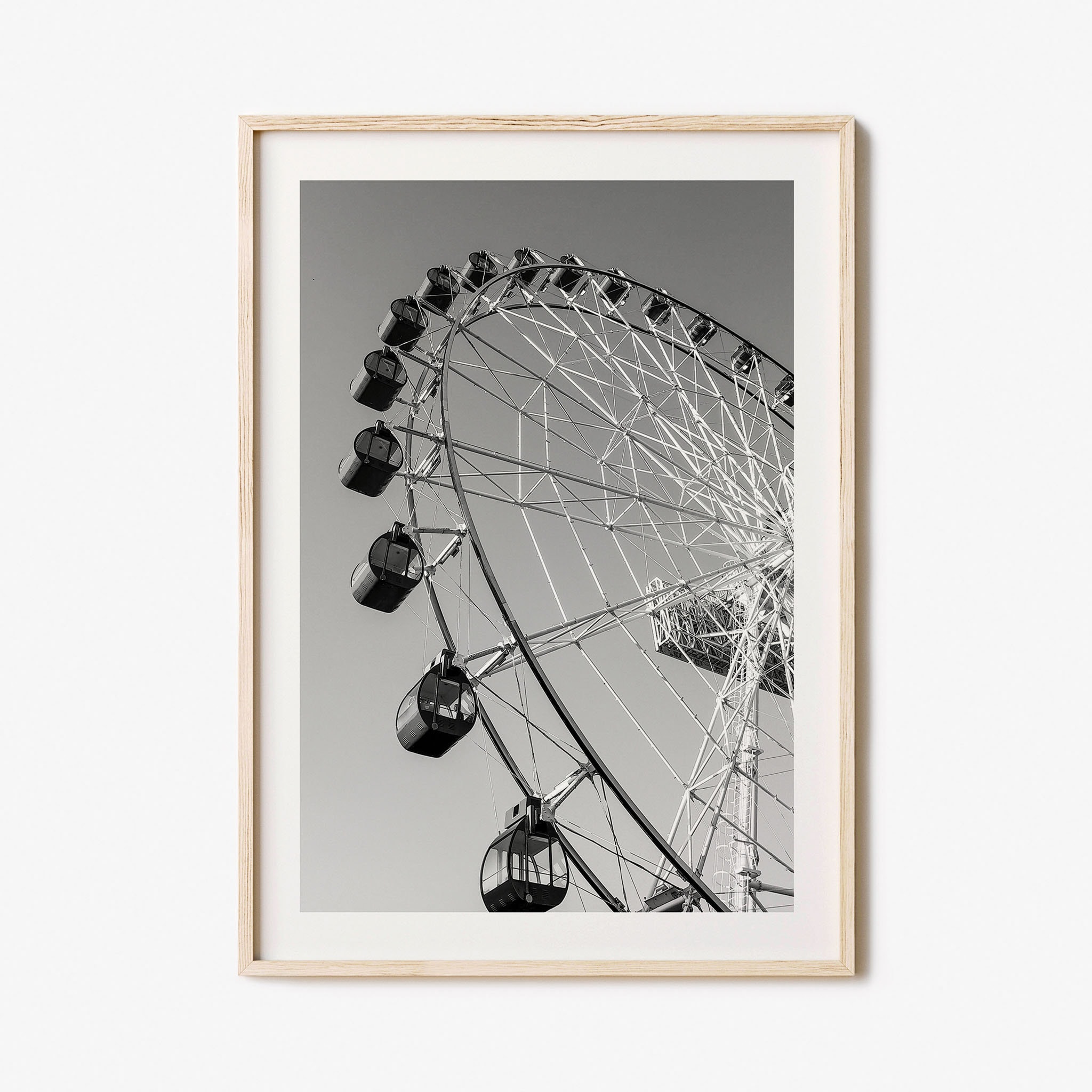 Ferris Wheel Art Black And White