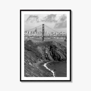 Bay Bereich Foto Poster Druck, San Francisco Bay Bereich Schwarzweiß Wandkunst, Wand Fotografie, Reise, Karte Poster