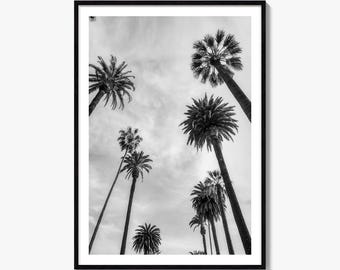 Kunstdruck „Kalifornien“ in Schwarz-Weiß, Santa Monica, Los Angeles