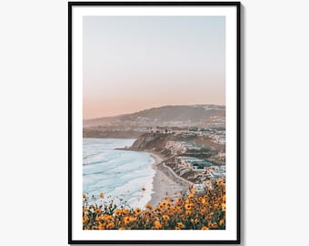 Dana Point Yellow Fine Art Photo Print, Strand Beach, Orange County California Poster, USA