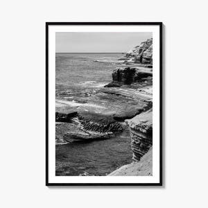 Point Loma Foto Poster Druck, Point Loma Schwarz und Weiß Wandkunst, Point Loma Wand Fotografie, Reise, Point Loma Karte Poster