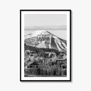 Crested Butte Foto Poster Druck, Crested Butte Schwarzweiß Wandkunst, Fotografie, Reise, Crested Butte Karte Poster