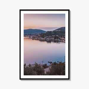 Impressão de pôster colorido de Ítaca nº 1, arte de parede com foto de Ítaca, decoração de parede de Ítaca, impressão de viagem de Ítaca, pôster com mapa de rua de Ítaca, mapa da cidade