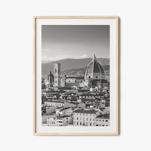 Florence Photo Poster Print No 1, Florence Black and White Wall Art, Florence Wall Photography, Florence Travel, Florence Map Poster