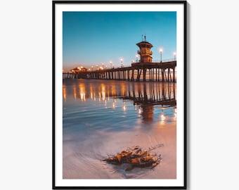 Huntington Beach Pier Fine Art Photo Print, Orange County Poster, California Wall Decor