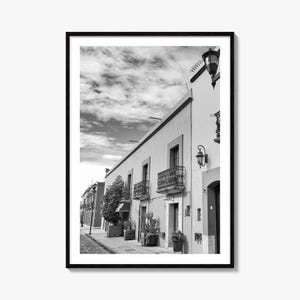 Impresión de póster fotográfico de Oaxaca de Juárez, arte mural en blanco y negro de Oaxaca de Juárez, fotografía de Oaxaca de Juárez, viajes, póster de mapa