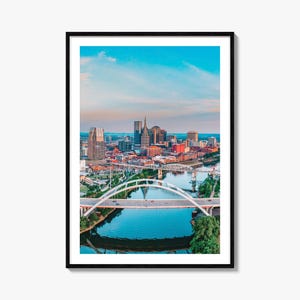 Nashville Colorful Poster Print, Nashville Photo Wall Art, Nashville Decor, Nashville Travel Print, Nashville Street Map Poster, City Map
