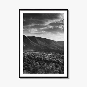 Durango Photo Poster Print Colorado, Durango Black and White Wall Art, Durango Wall Photography, Durango Travel, Durango Map Poster