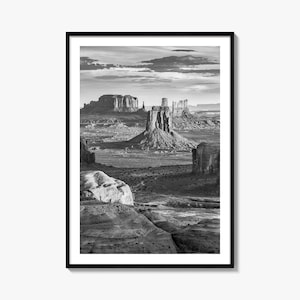 Arizona Foto Poster Druck Nr. 4, Arizona Schwarz Weiß Wand Kunst, Arizona Wand Fotografie, Arizona Reise, Arizona Karte Poster
