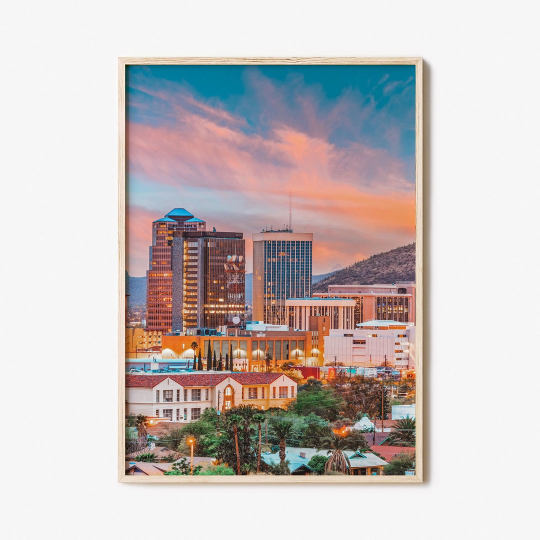 Tucson Colorful Poster Print No 1, Tucson Photo Wall Art, Tucson Wall