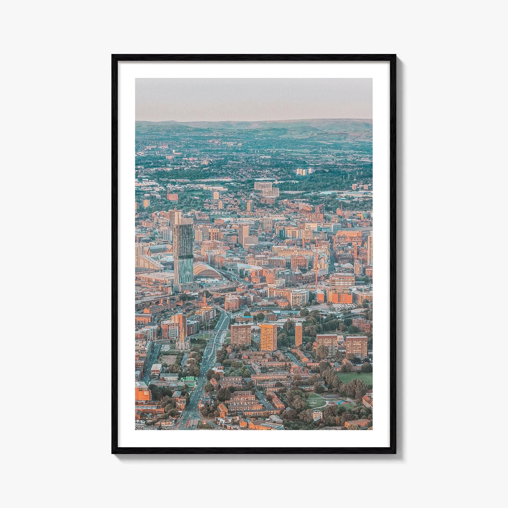 Manchester England Colorful Poster Print No 1, Manchester England Photo Art, Manchester England Decor, Travel Print, Street Map Poster