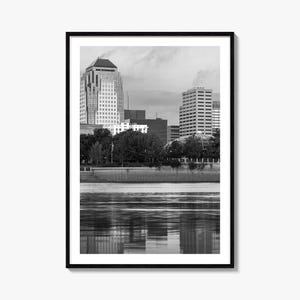 Shreveport Foto Poster Druck, Shreveport Schwarz und Weiß Wandkunst, Shreveport Wand Fotografie, Shreveport Reise, Karte Poster