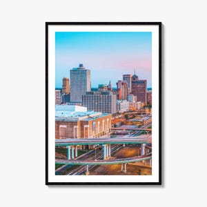 Memphis Colorful Poster Print No 1, Memphis Photo Wall Art, Memphis Wall Decor, Memphis Travel Print, Memphis Street Map Poster, City Map