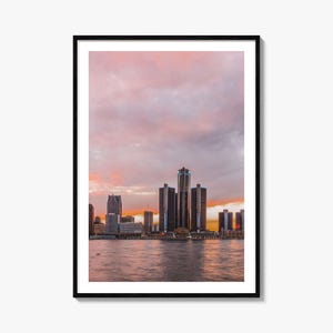 Detroit Colorful Poster Print No 2, Detroit Photo Wall Art, Detroit Wall Decor, Detroit Travel Print, Detroit Street Map Poster, City Map