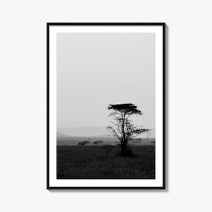 Afrika Foto Poster Druck, Afrika Schwarzweiß Wandkunst, Afrika Wand Fotografie, Afrika Reise, Afrika Karte Poster