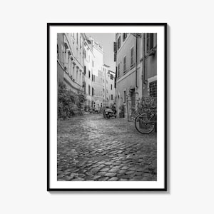 Rome Photo Poster Print No 2, Rome Black and White Wall Art, Rome Wall Photography, Rome Travel, Rome Map Poster