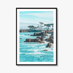 Monterey Colorful Poster Print, Monterey Photo Wall Art, Monterey Wall Decor, Monterey Travel Print, Monterey Street Map Poster, City Map