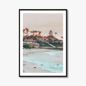 Impression d'affiche colorée La Jolla no 1, art mural photo La Jolla, décoration La Jolla, impression de voyage La Jolla, affiche de plan de rue de La Jolla, plan de la ville