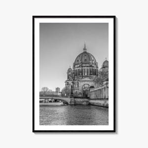 Berlin Photo Poster Print No 2, Berlin Black and White Wall Art, Berlin Wall Photography, Berlin Travel, Berlin Map Poster
