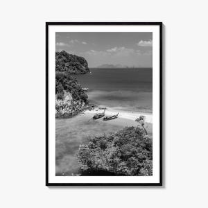 Thailand Photo Poster Print No 2, Thailand Black and White Wall Art, Thailand Photography, Thailand Travel, Thailand Map Poster