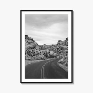 Nevada Foto Poster Druck, Nevada Schwarz Weiß Wandkunst, Nevada Wand Fotografie, Nevada Reise, Nevada Karte Poster