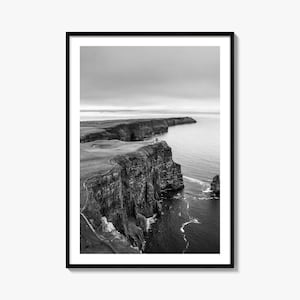 Impressão de pôster fotográfico de Sunset Cliffs, arte de parede em preto e branco de Sunset Cliffs, fotografia de parede de Sunset Cliffs, viagem, pôster de mapa